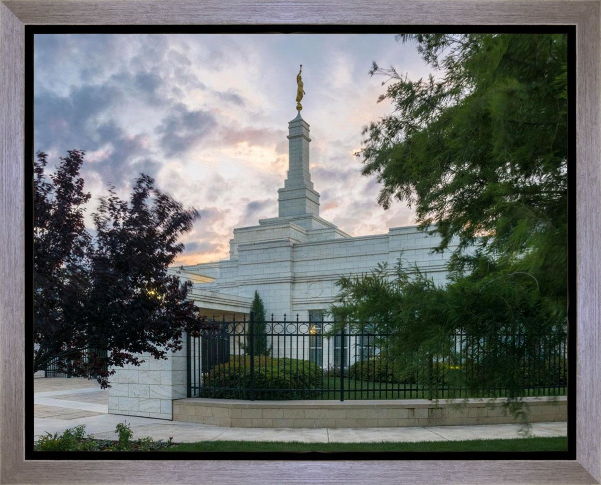 Oklahoma City Temple Peaceful Gardens Gallery Wrap