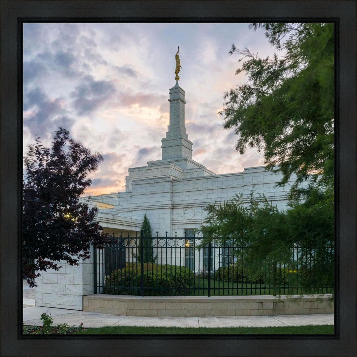 Oklahoma City Temple Peaceful Gardens Gallery Wrap