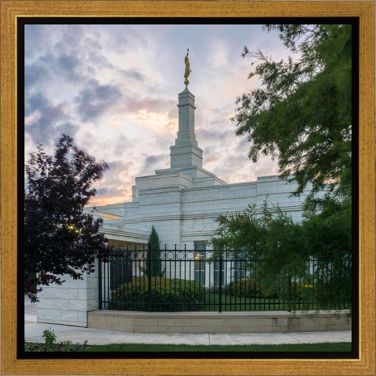 Oklahoma City Temple Peaceful Gardens Gallery Wrap