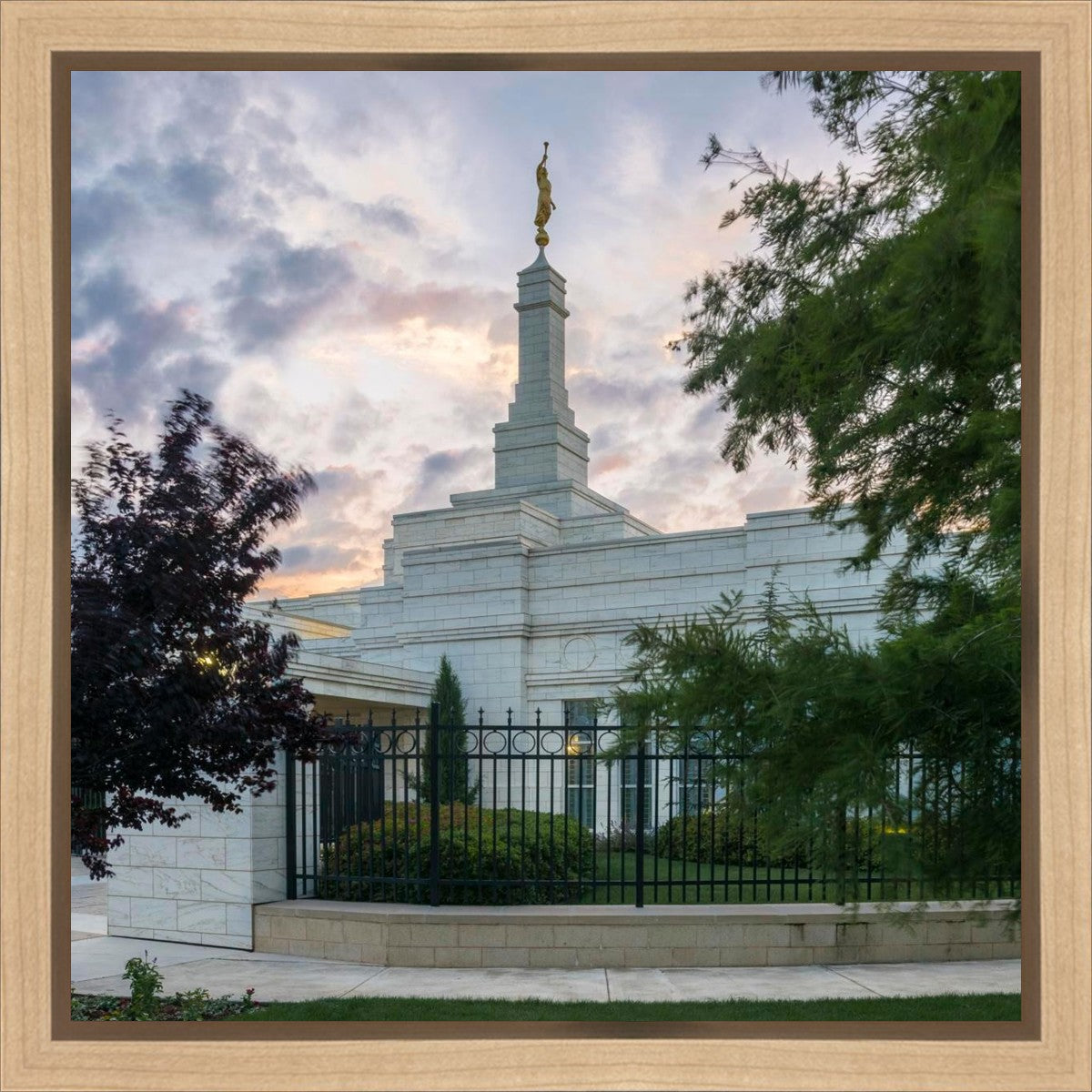 Oklahoma City Temple Peaceful Gardens Gallery Wrap
