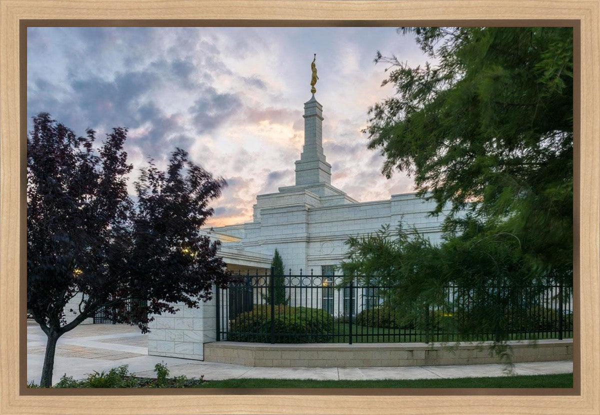 Oklahoma City Temple Peaceful Gardens Gallery Wrap