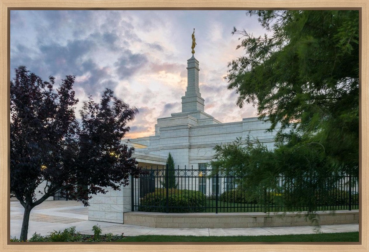 Oklahoma City Temple Peaceful Gardens Gallery Wrap