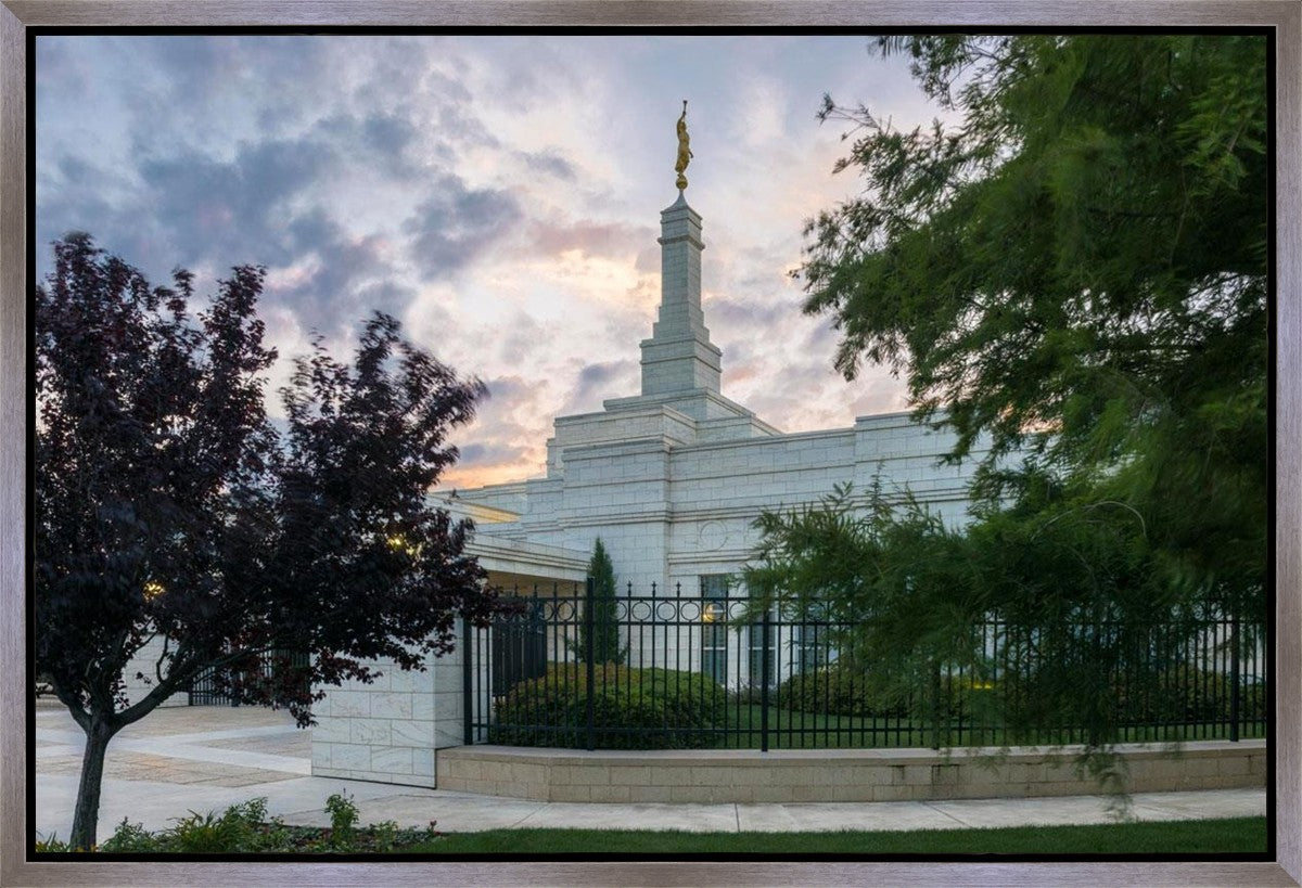 Oklahoma City Temple Peaceful Gardens Gallery Wrap