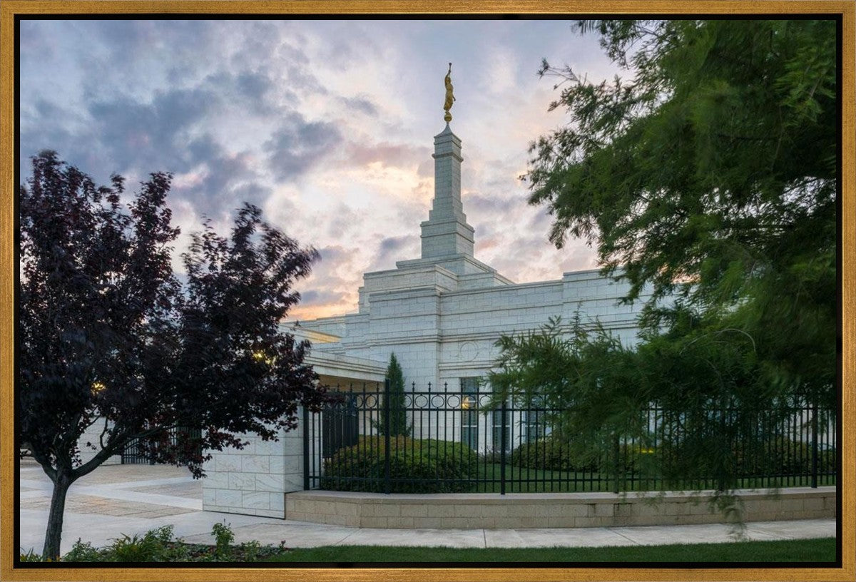 Oklahoma City Temple Peaceful Gardens Gallery Wrap