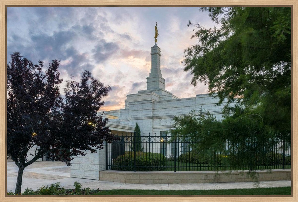 Oklahoma City Temple Peaceful Gardens Gallery Wrap