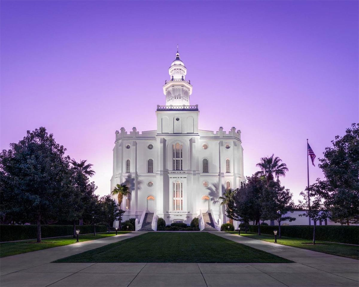 St George Temple Majestic Gallery Wrap