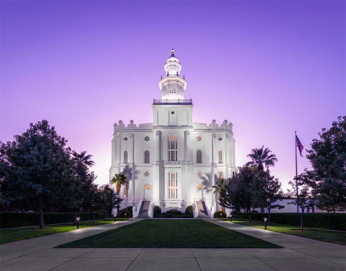 St George Temple Majestic Gallery Wrap