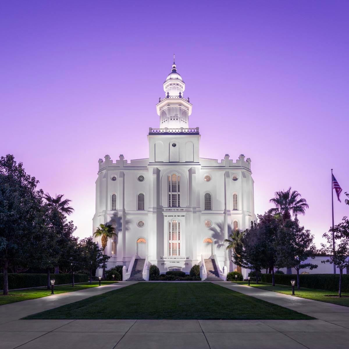St George Temple Majestic Gallery Wrap
