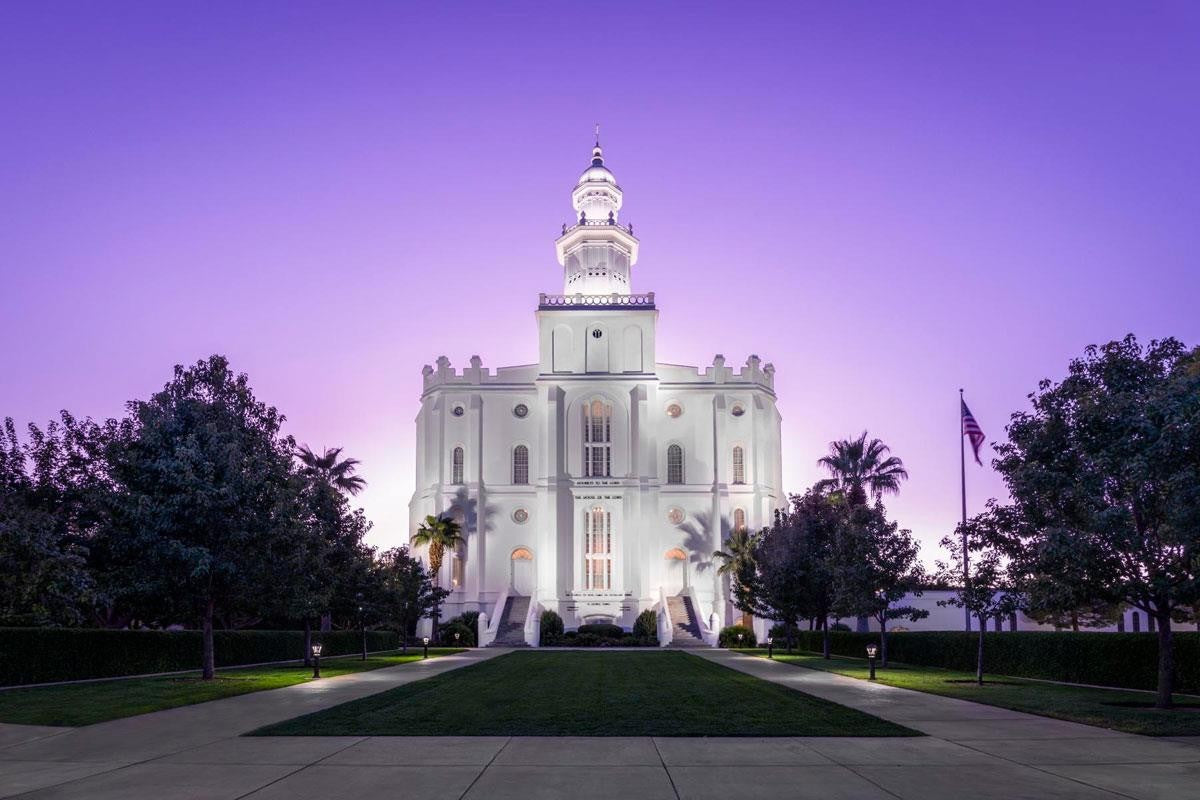 St George Temple Majestic Gallery Wrap