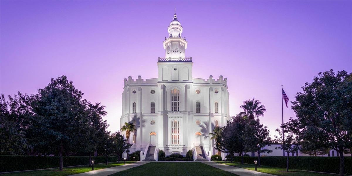 St George Temple Majestic Gallery Wrap