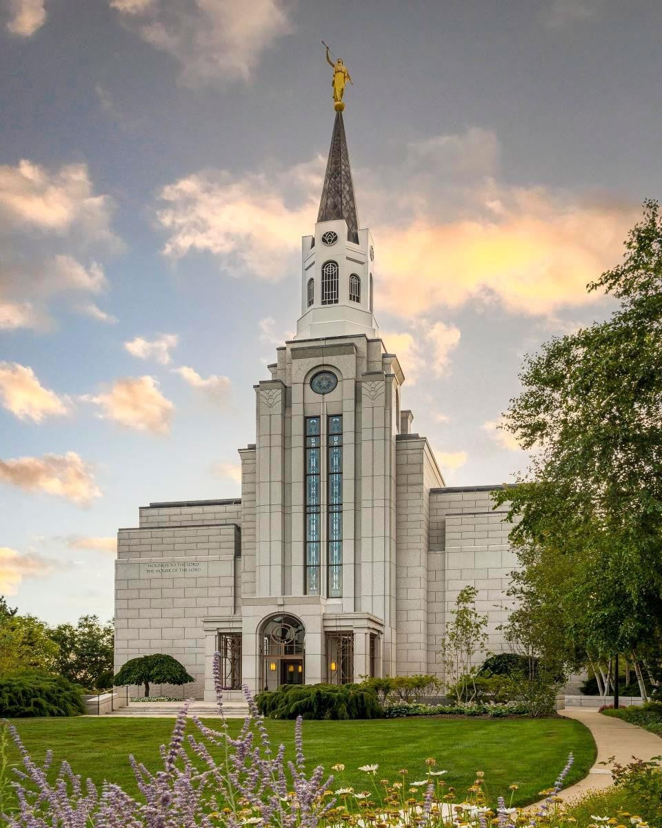 Boston Temple Summer Evening Gallery Wrap