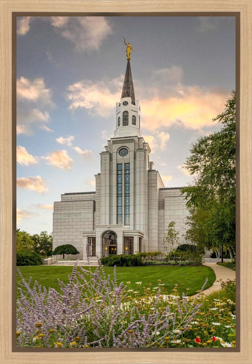 Boston Temple Summer Evening Gallery Wrap