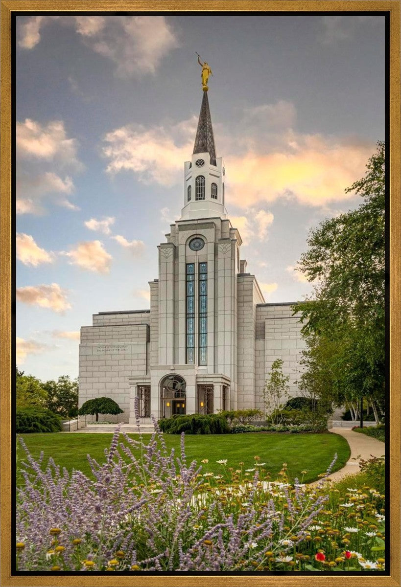 Boston Temple Summer Evening Gallery Wrap