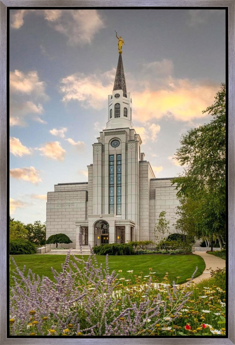 Boston Temple Summer Evening Gallery Wrap