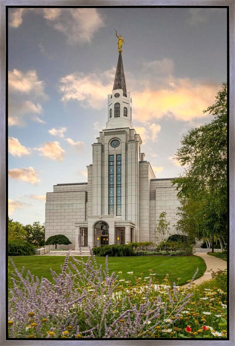 Boston Temple Summer Evening Gallery Wrap