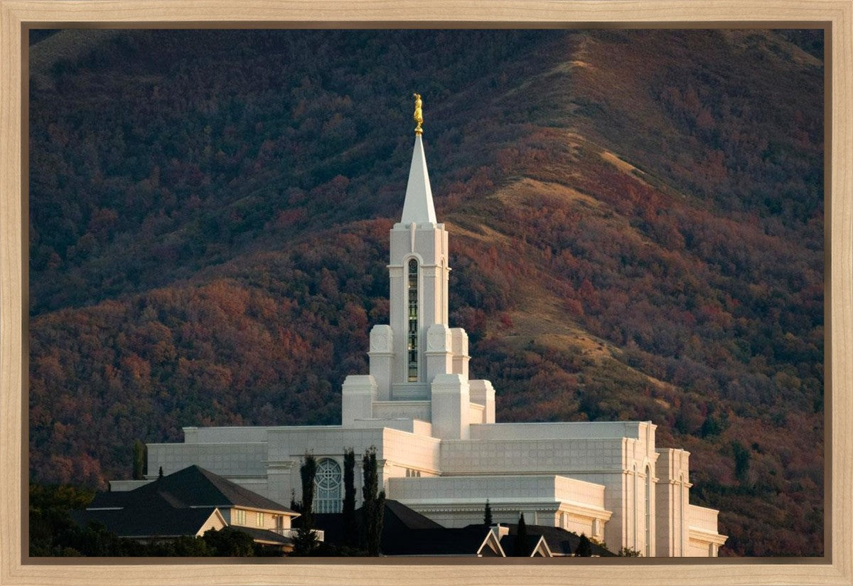 Bountiful Temple Autumn Sunset Gallery Wrap