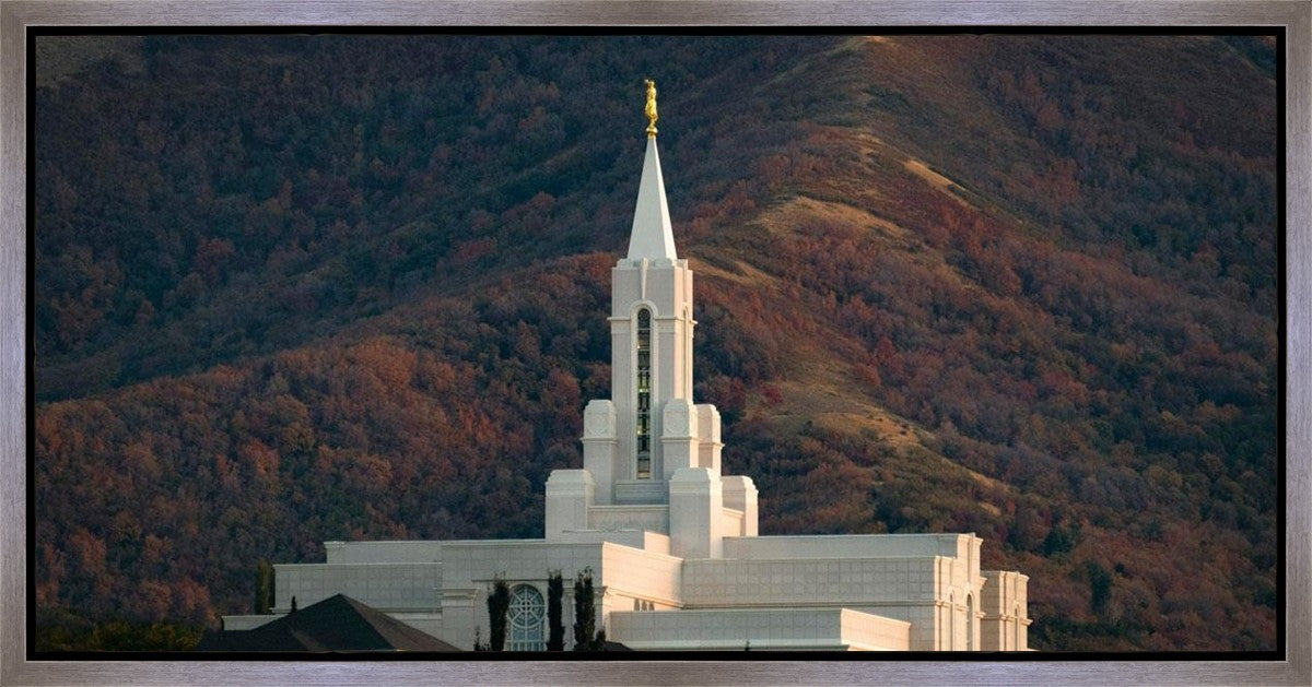 Bountiful Temple Autumn Sunset Gallery Wrap