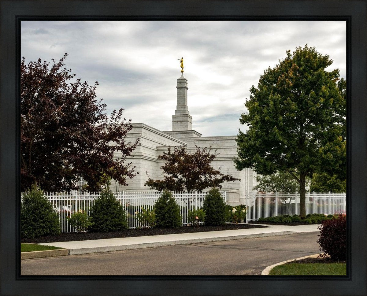 Columbus Temple Cloudy Skies Gallery Wrap