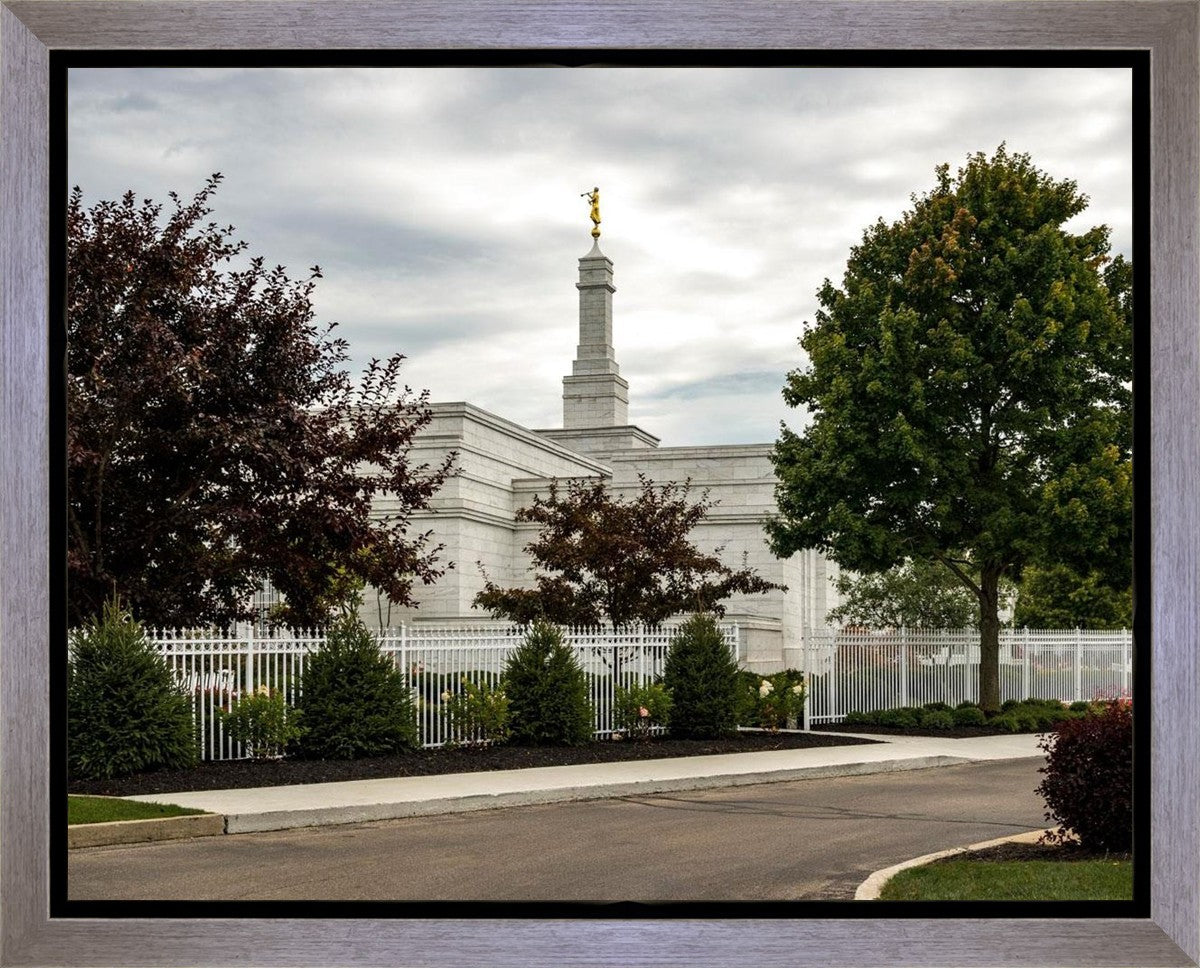 Columbus Temple Cloudy Skies Gallery Wrap
