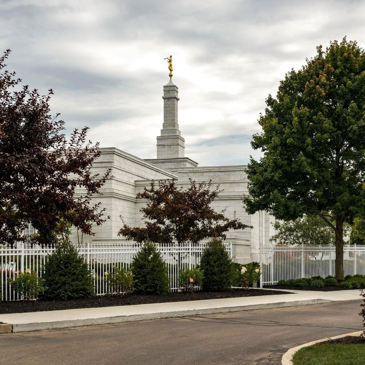 Columbus Temple Cloudy Skies Gallery Wrap
