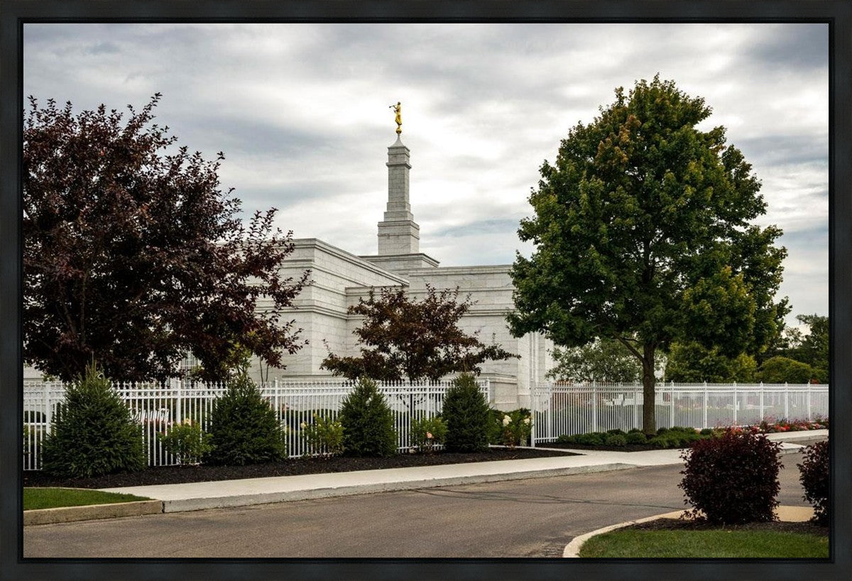 Columbus Temple Cloudy Skies Gallery Wrap