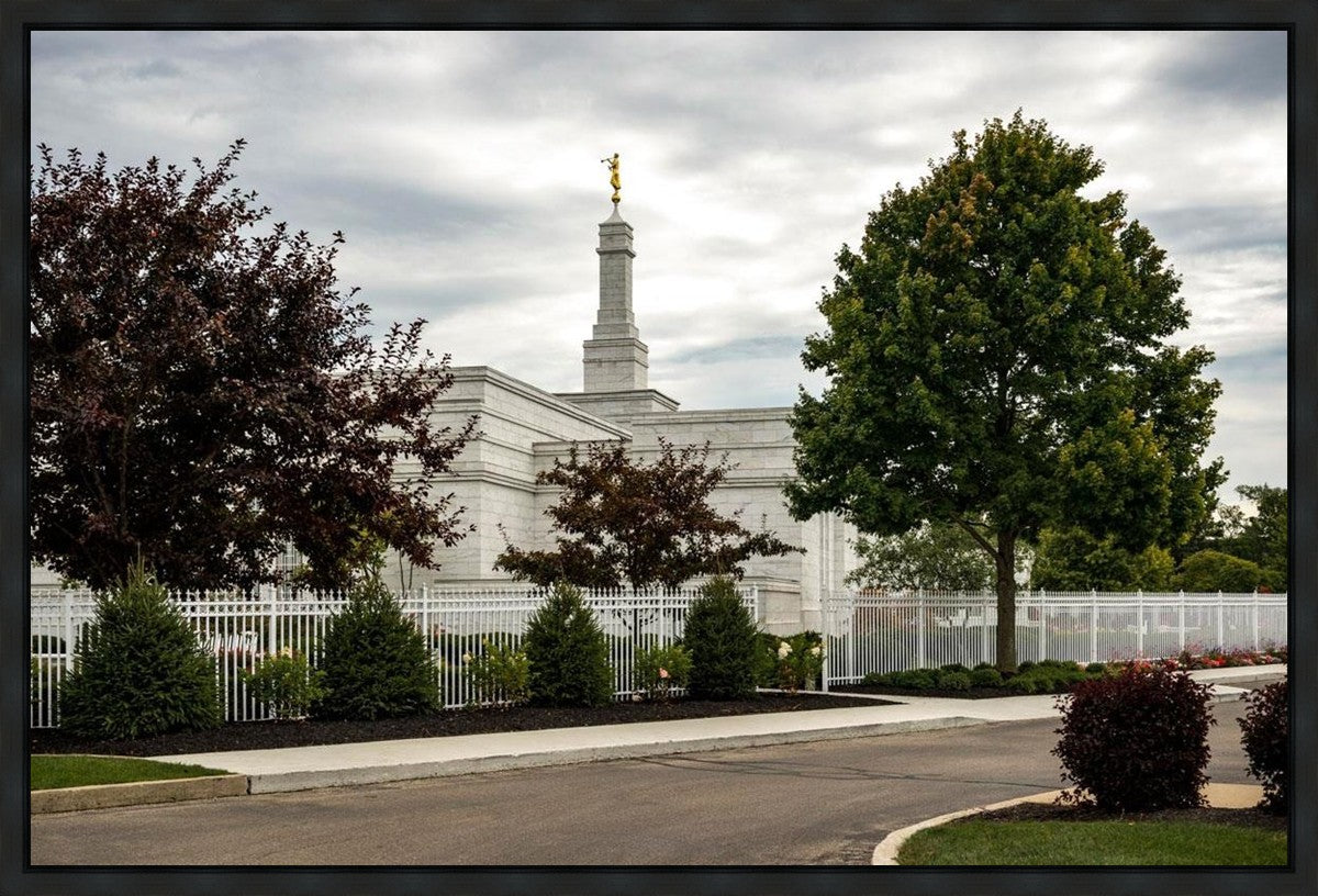 Columbus Temple Cloudy Skies Gallery Wrap