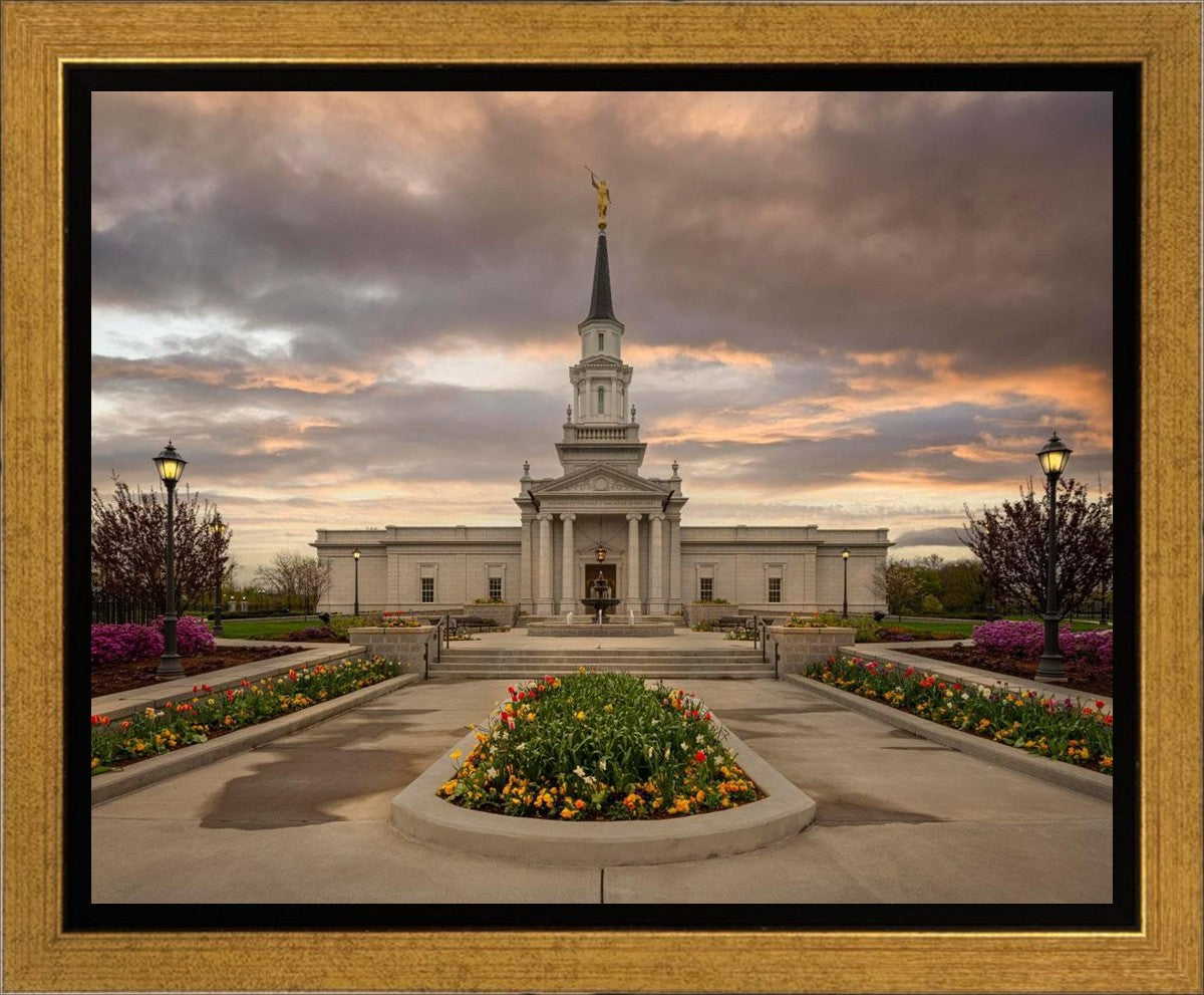 Hartford Temple Spring Storms Gallery Wrap