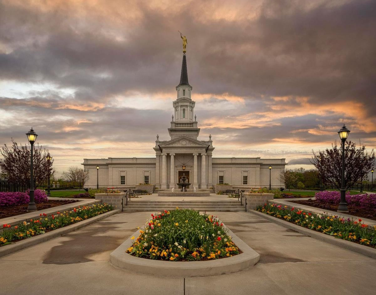 Hartford Temple Spring Storms Gallery Wrap
