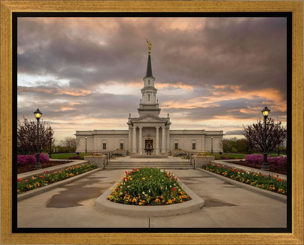 Hartford Temple Spring Storms Gallery Wrap