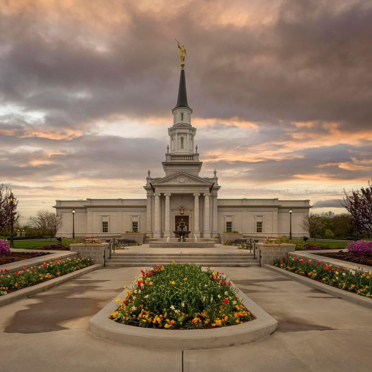 Hartford Temple Spring Storms Gallery Wrap