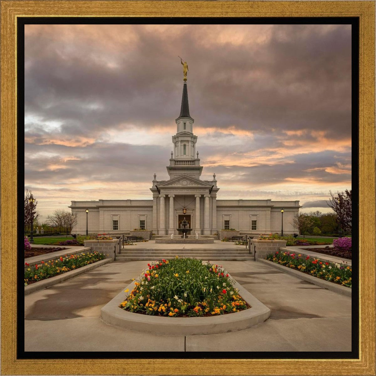Hartford Temple Spring Storms Gallery Wrap