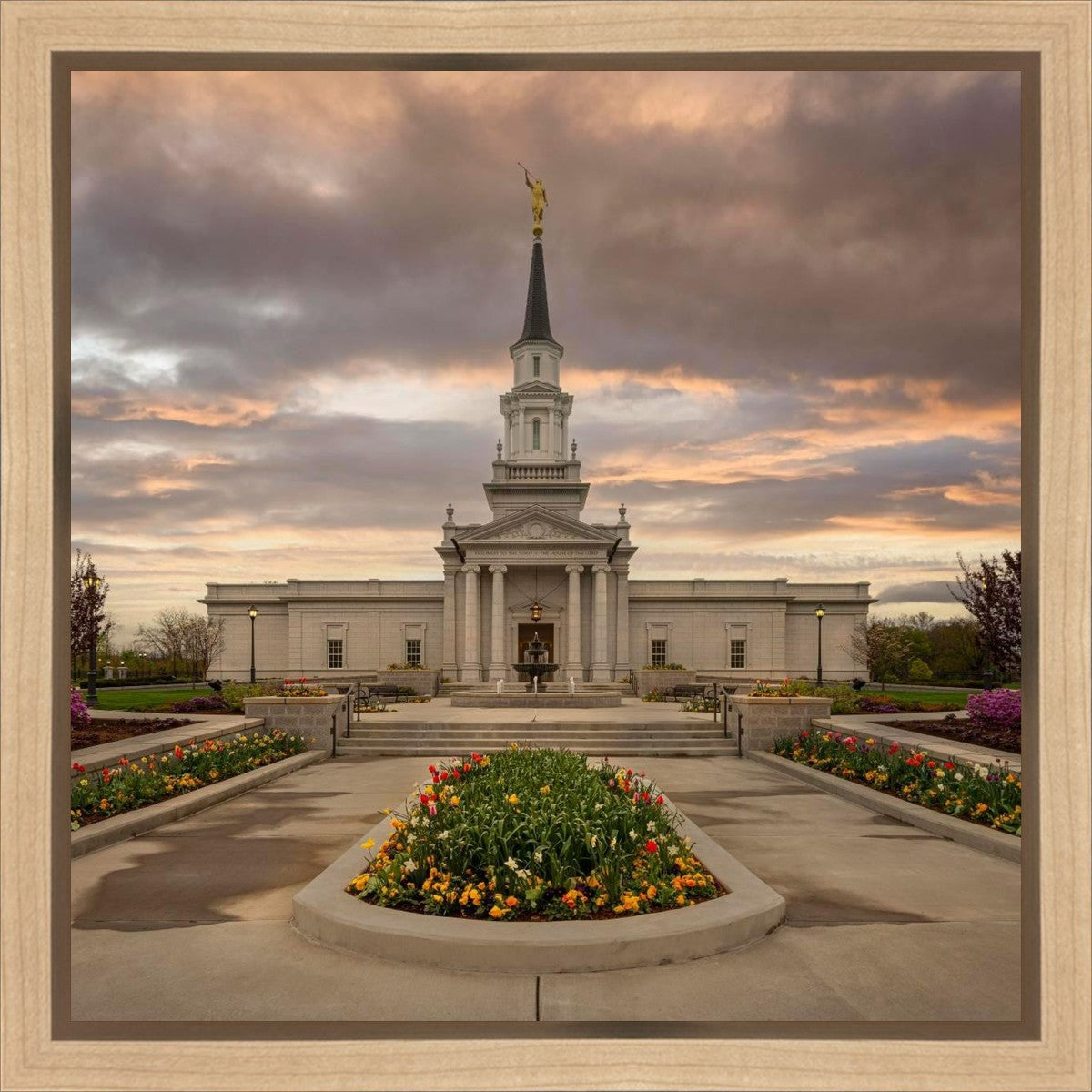 Hartford Temple Spring Storms Gallery Wrap