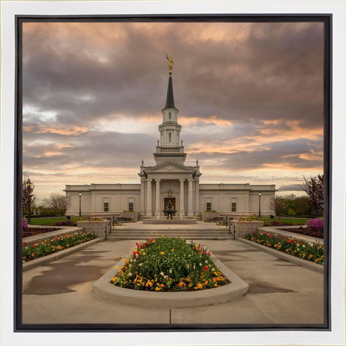 Hartford Temple Spring Storms Gallery Wrap