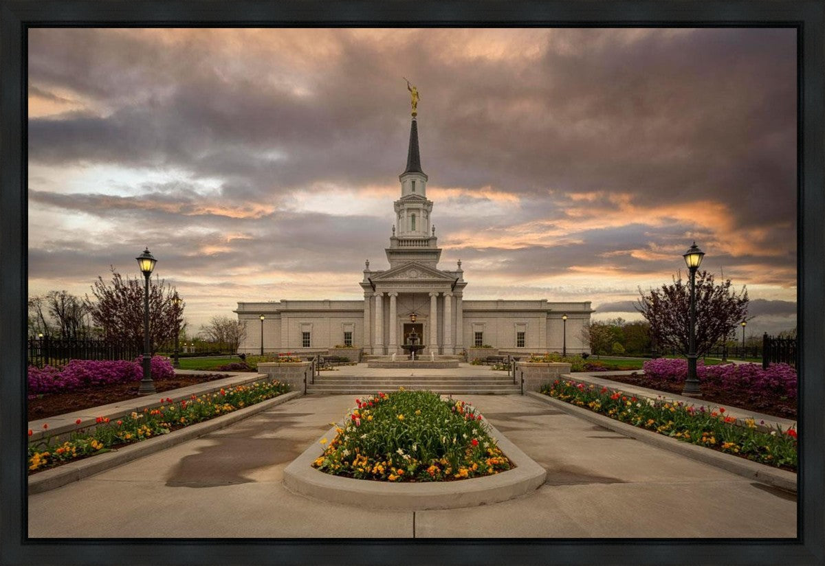 Hartford Temple Spring Storms Gallery Wrap