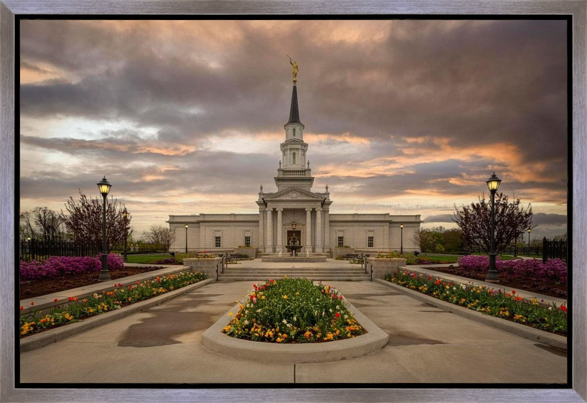 Hartford Temple Spring Storms Gallery Wrap