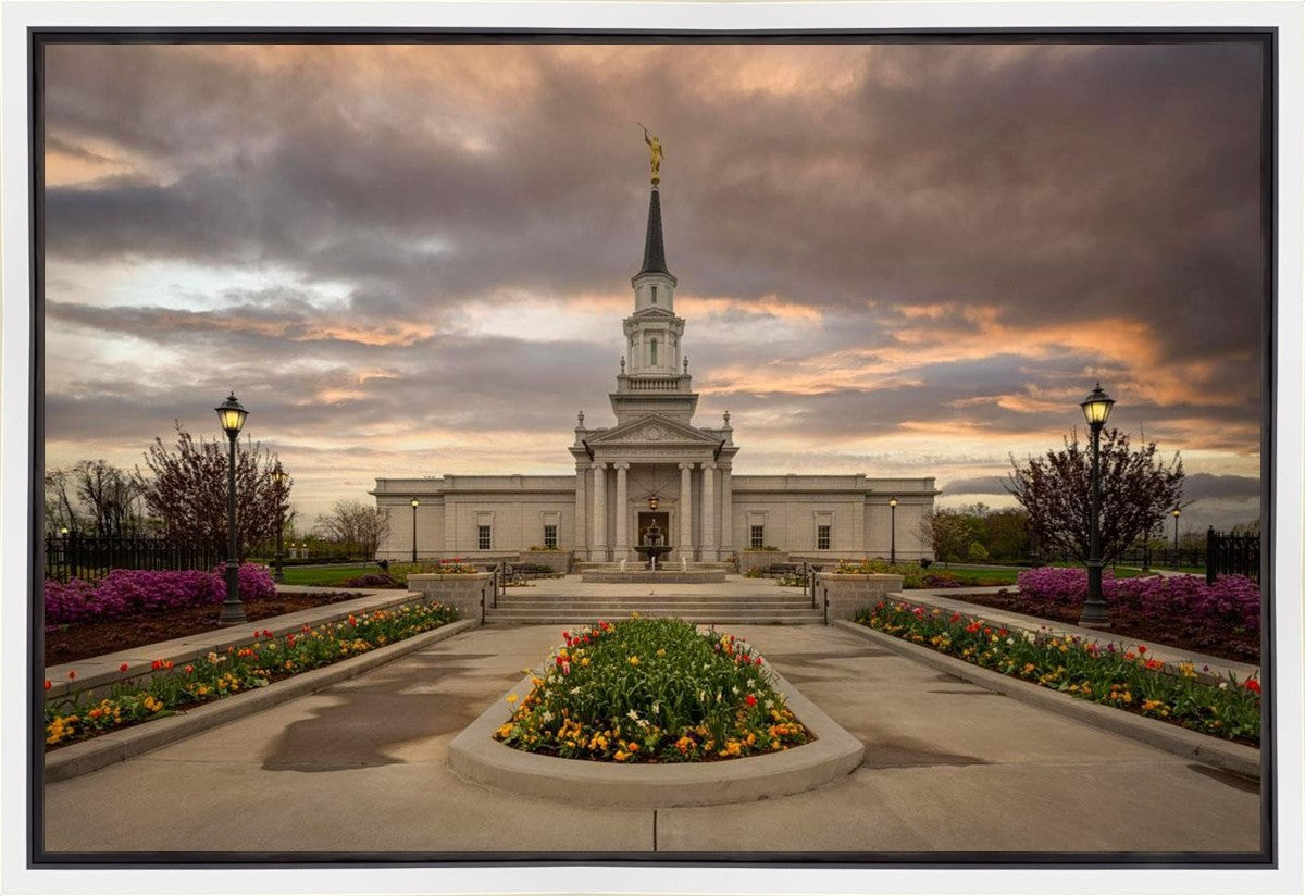 Hartford Temple Spring Storms Gallery Wrap