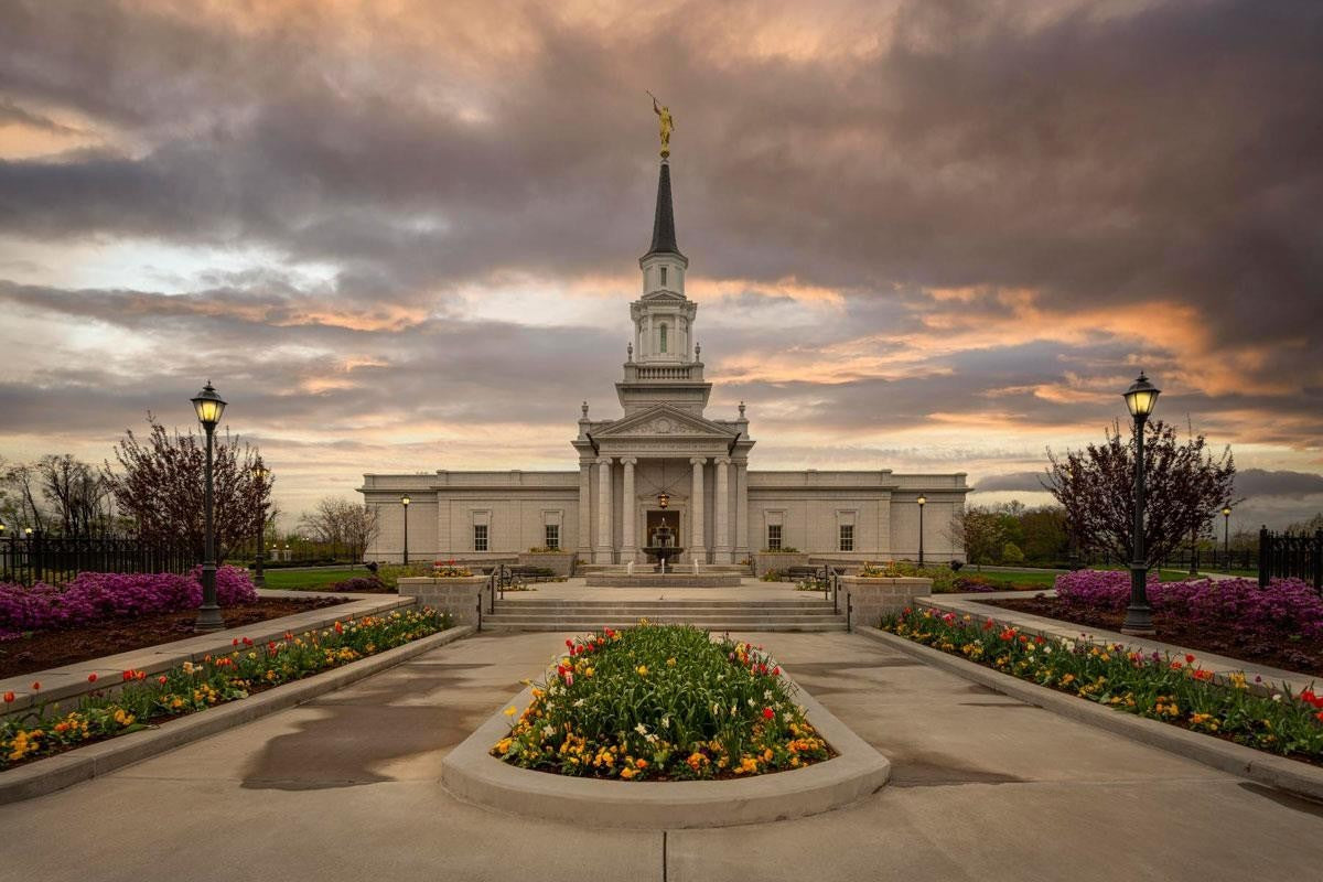 Hartford Temple Spring Storms Gallery Wrap