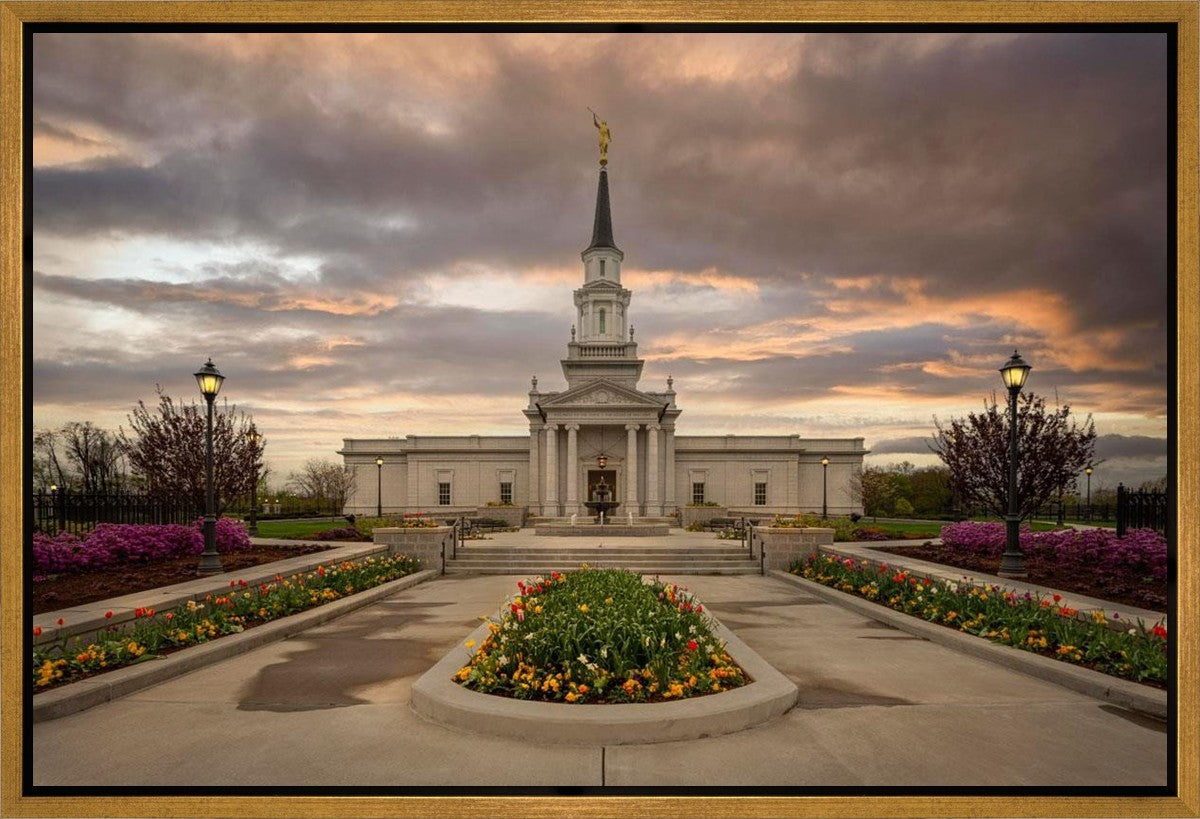 Hartford Temple Spring Storms Gallery Wrap
