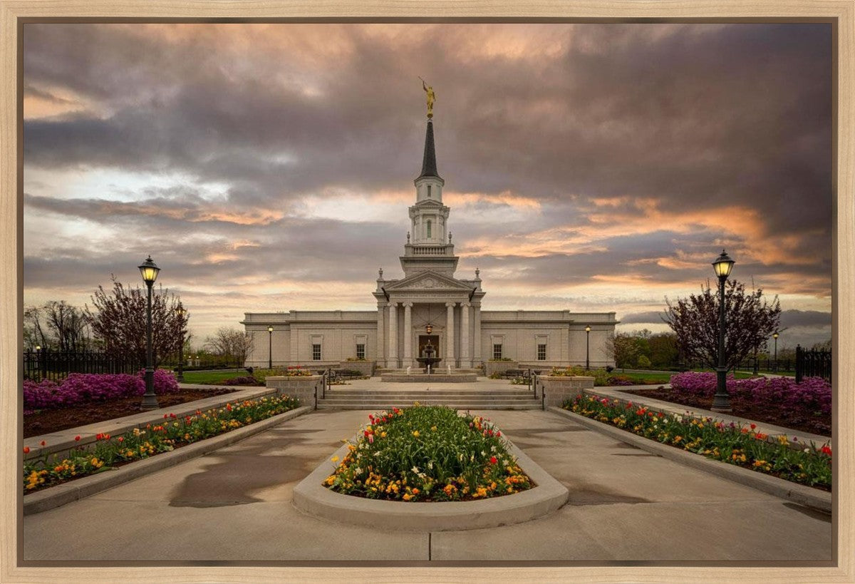 Hartford Temple Spring Storms Gallery Wrap