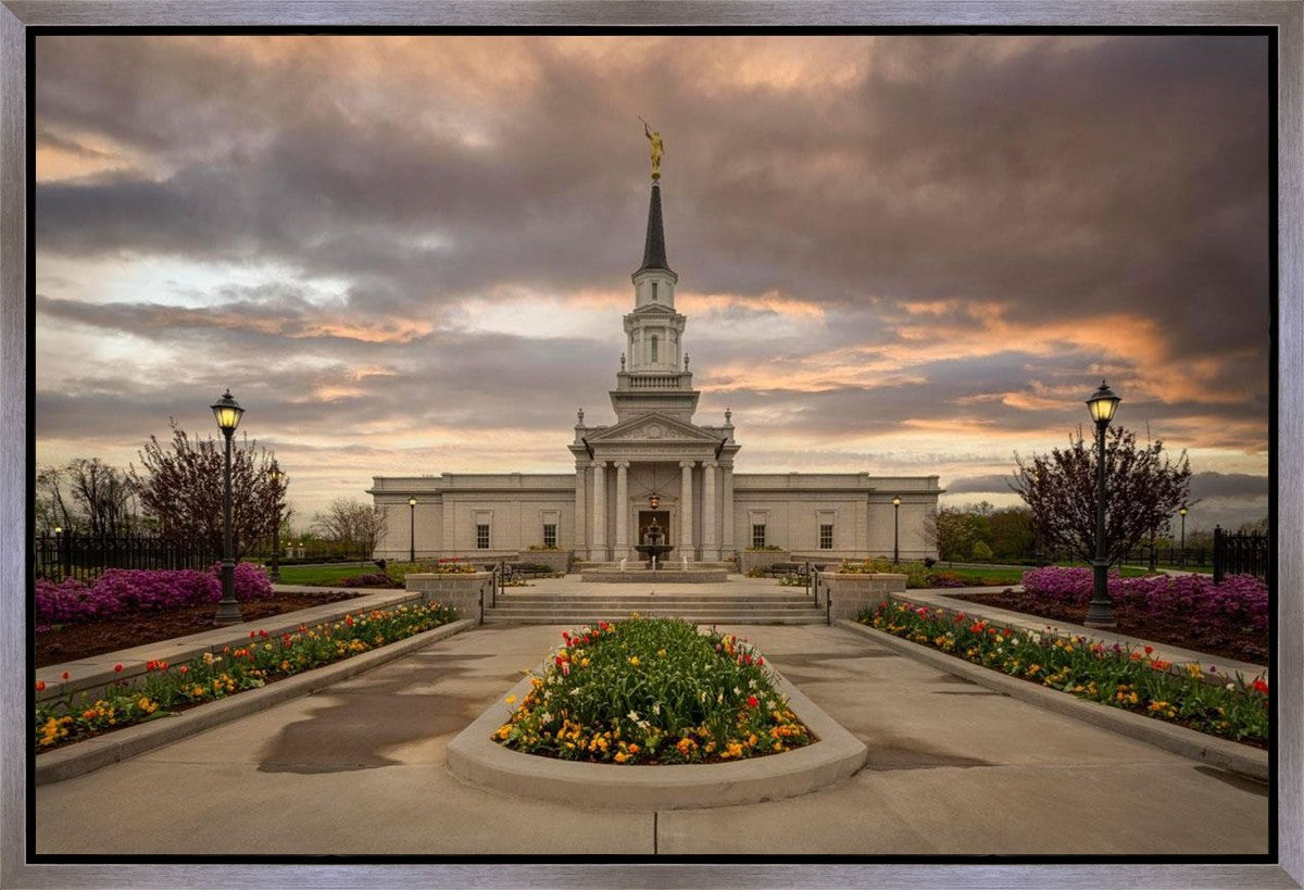 Hartford Temple Spring Storms Gallery Wrap