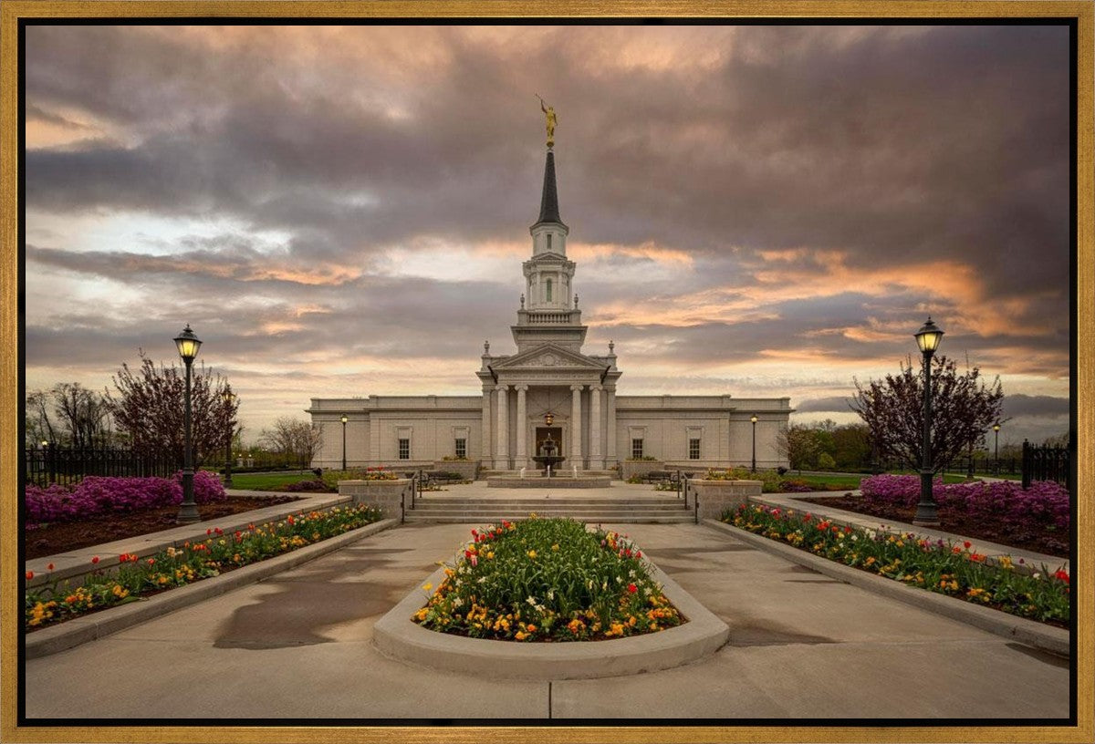 Hartford Temple Spring Storms Gallery Wrap