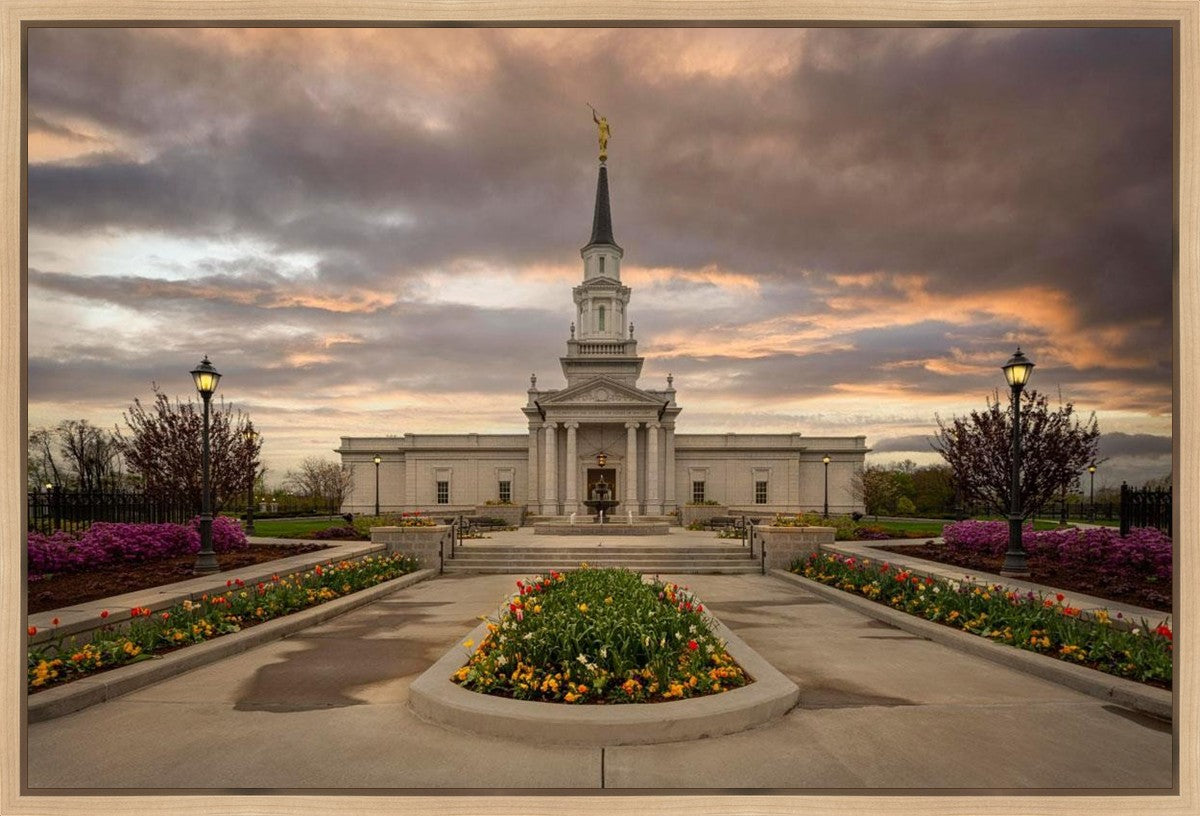Hartford Temple Spring Storms Gallery Wrap