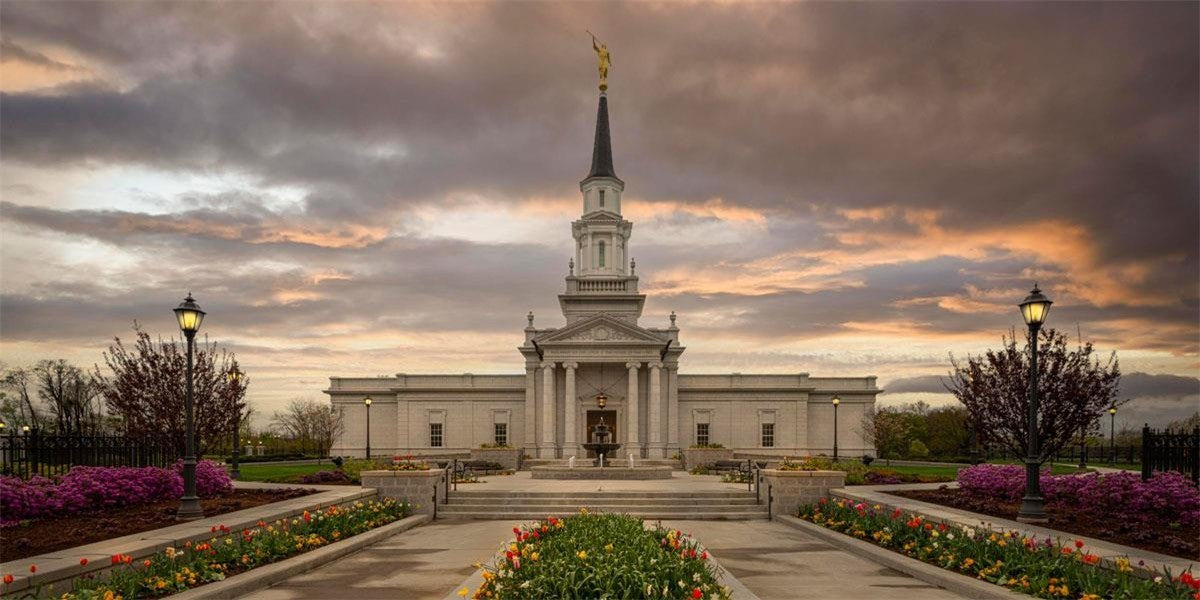 Hartford Temple Spring Storms Gallery Wrap