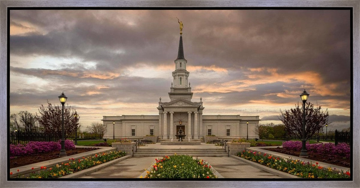 Hartford Temple Spring Storms Gallery Wrap