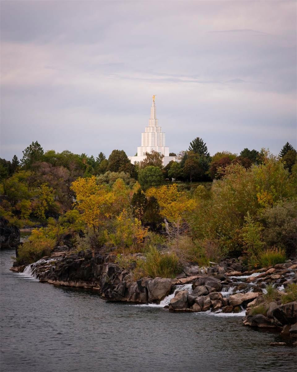 Idaho Falls Temple Colorful Snake River Gallery Wrap