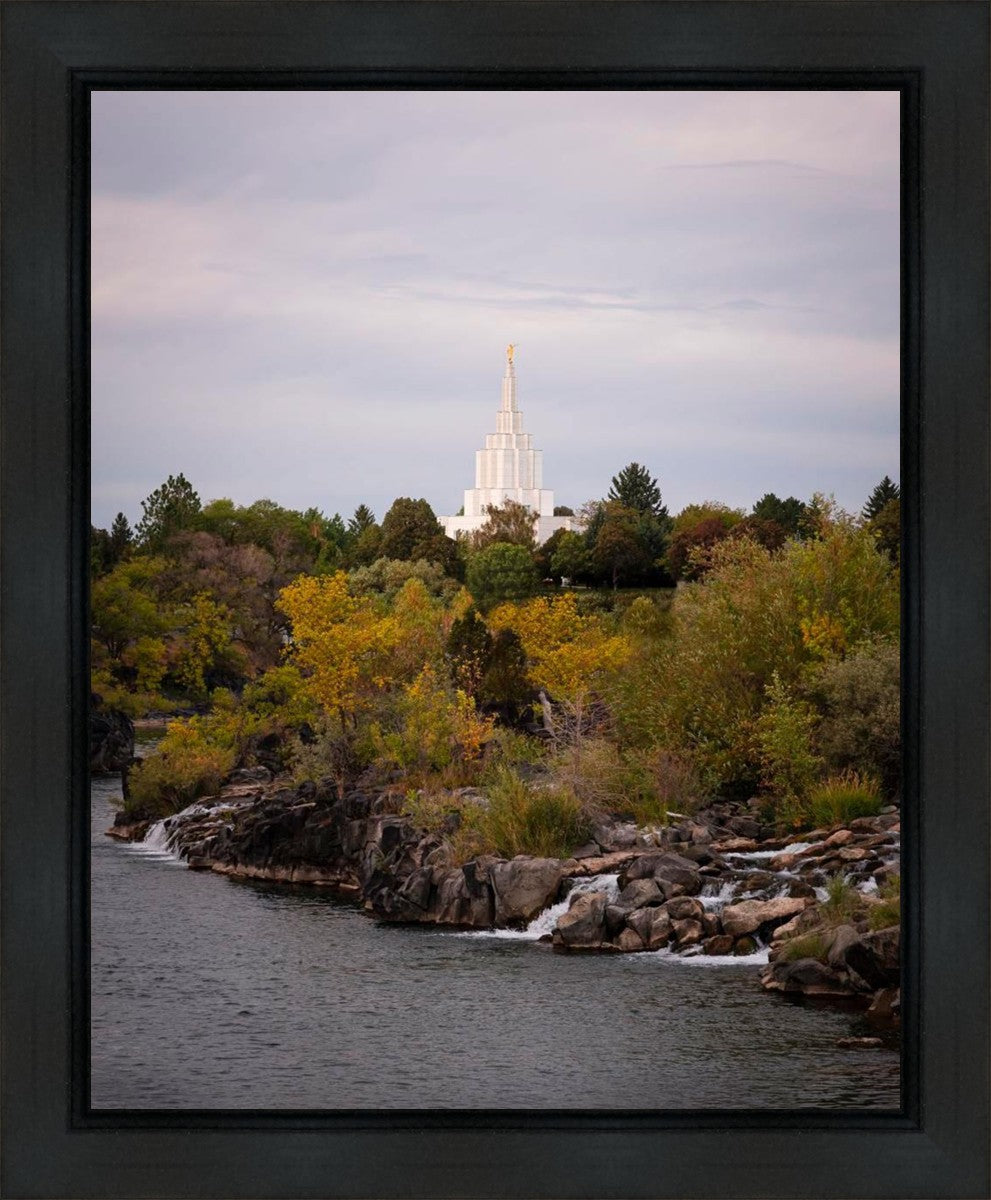 Idaho Falls Temple Colorful Snake River Gallery Wrap