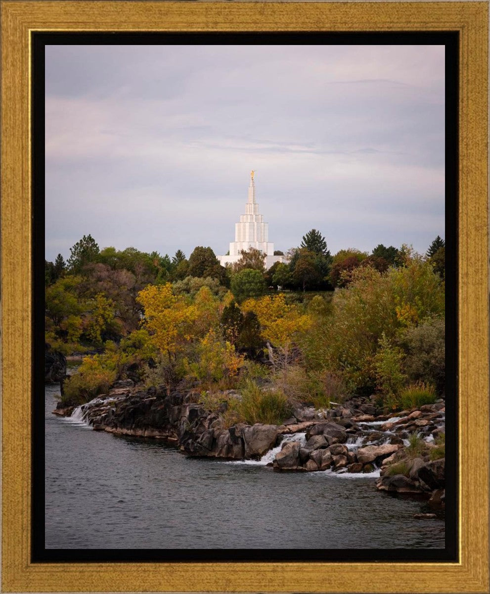 Idaho Falls Temple Colorful Snake River Gallery Wrap