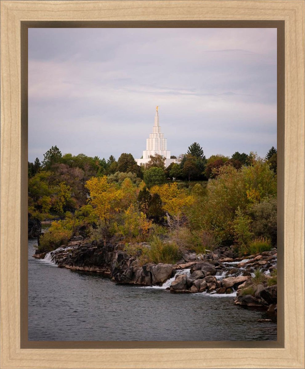 Idaho Falls Temple Colorful Snake River Gallery Wrap