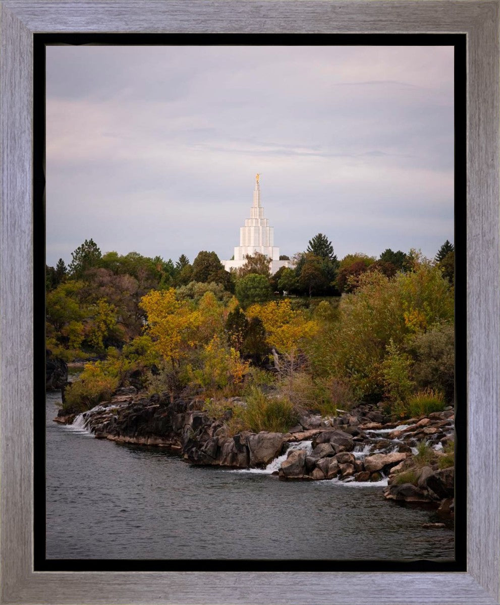 Idaho Falls Temple Colorful Snake River Gallery Wrap