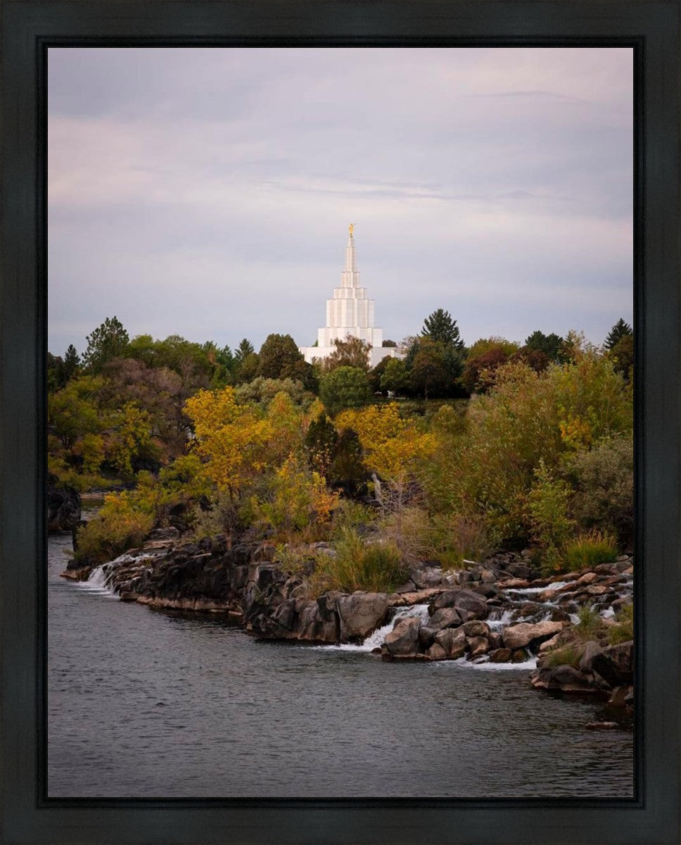 Idaho Falls Temple Colorful Snake River Gallery Wrap